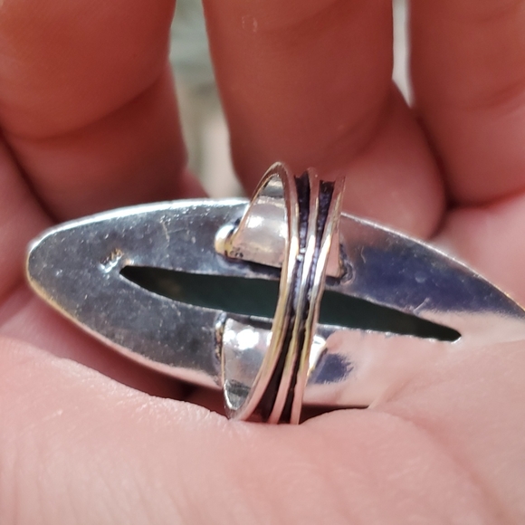 New Oversized Amazonite 925 Silver Statement Ring. - Picture 13 of 14